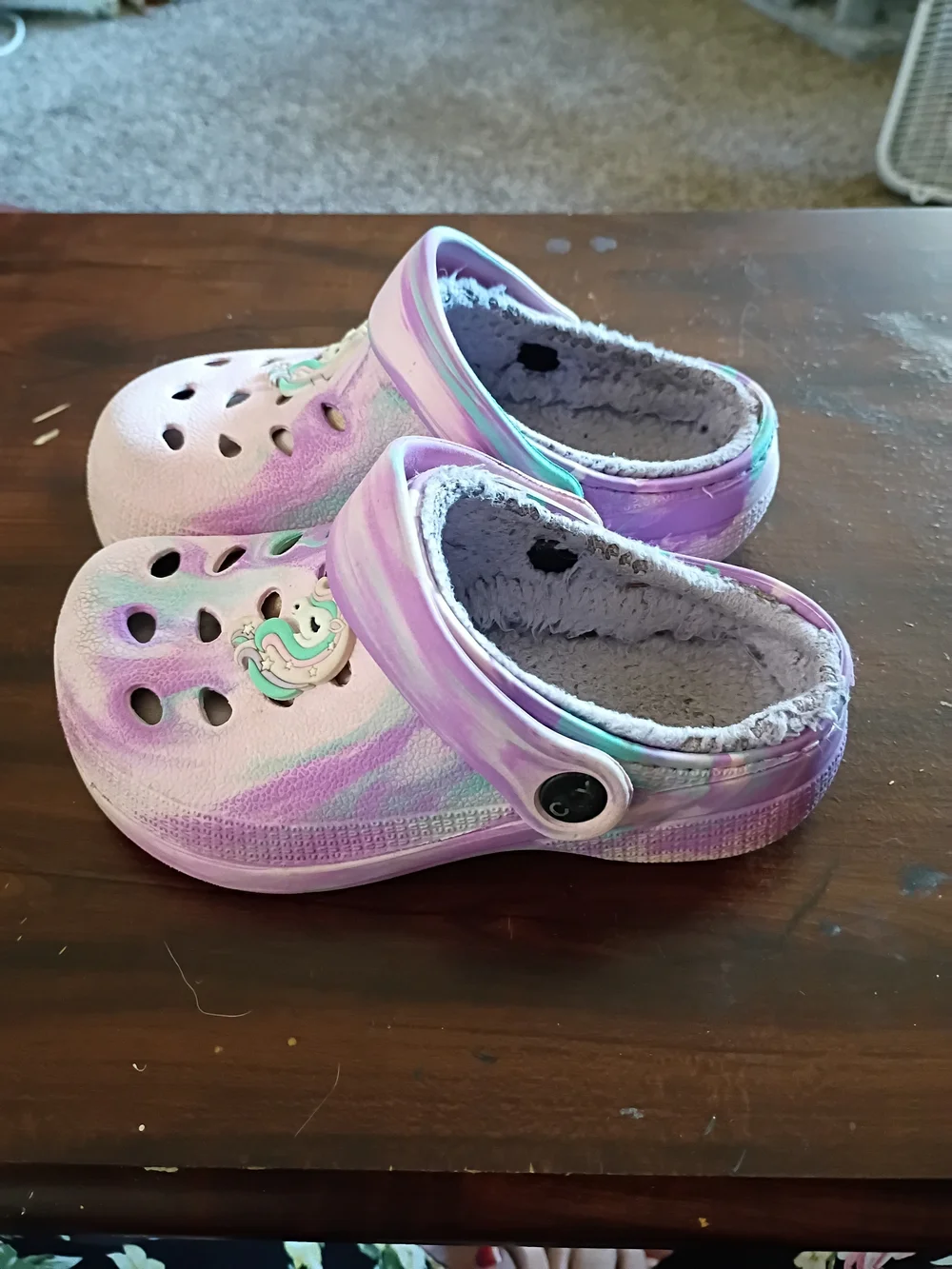 Kids Unicorn Clog Sandals - Pink Purple Gradient